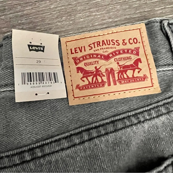 Womens Levis Lo Pro Straight Leg Acid Wash Gray Splatter Jeans size 29 - Picture 6 of 9